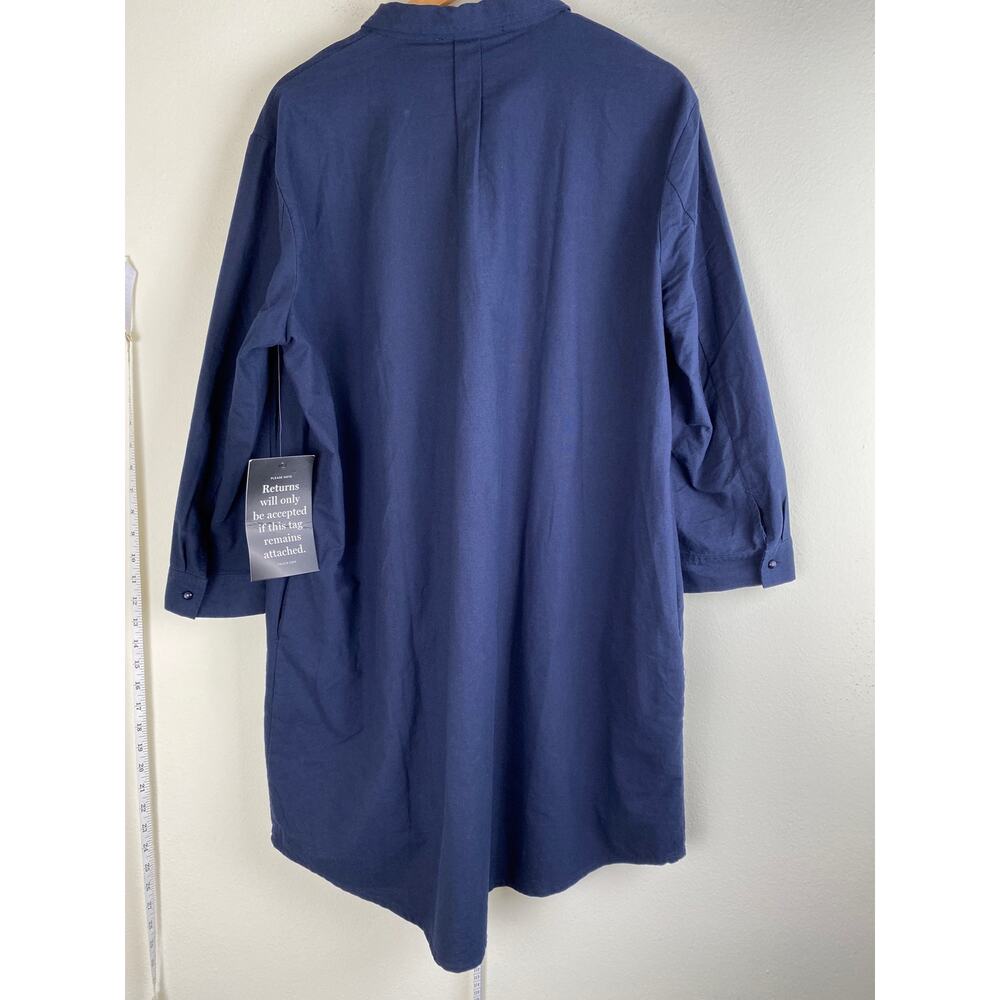 Tuckernuck Polly Mini Dress Navy Cotton Collared Shift XL NWT - Picture 10 of 14